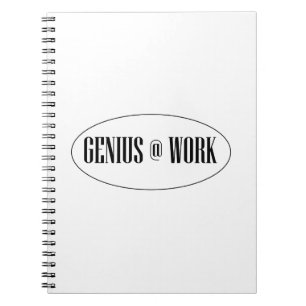 Genie am Arbeits-Logo Notizblock