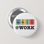 Genie am Arbeits-Periodensystem-Knopf Button (Vorne & Hinten)