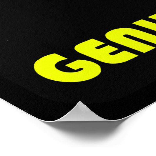 Genie am Arbeitsplatz Poster (Ecke)