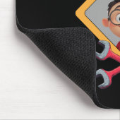 Genie arbeiten lustige Computeranimation für die R Mousepad (Ecke)