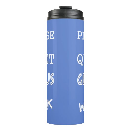 Genie bei der Arbeit Thermosbecher (Vorderseite)