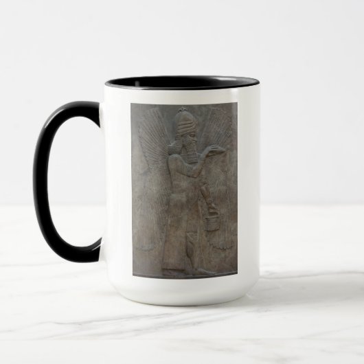 Genie Benisseur von Assyria und mesopotamianischer Tasse (Links)