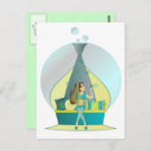 Genie Blows Postkarte (Vorne/Hinten)