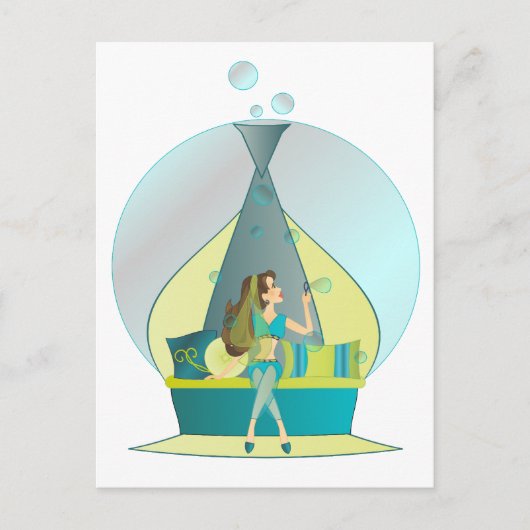 Genie Blows Postkarte (Vorderseite)