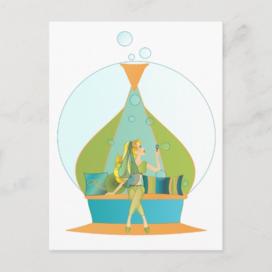 Genie Blows Postkarte (Vorderseite)