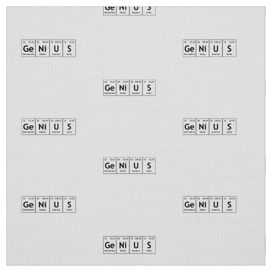 Genie-Chemie-Periodensystem-Wort-Elemente Stoff (Muster)