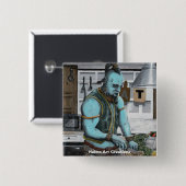 Genie Cooking Kitchen Magic Fantasy Art Button (Vorne & Hinten)