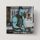 Genie Cooking Kitchen Magic Fantasy Art Button (Vorderseite)