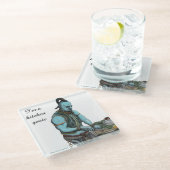 Genie Cooking Kitchen Magic Fantasy Glass Unterset Glasuntersetzer (Schrägansicht)