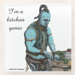 Genie Cooking Kitchen Magic Fantasy Glass Unterset Glasuntersetzer