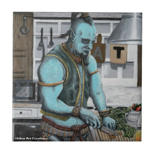 Genie Cooking Kitchen Magic Fantasy Keramik Tile Fliese