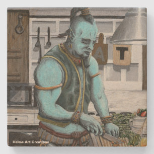 Genie Cooking Kitchen Magic Graphic Stone Unterset Steinuntersetzer