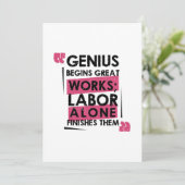 Genie des Arbeitstages Feiertagskarte (Stehend Vorderseite)