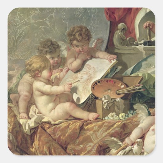 Genie, die Kunst lehren, 1761 Quadratischer Aufkleber (Vorderseite)