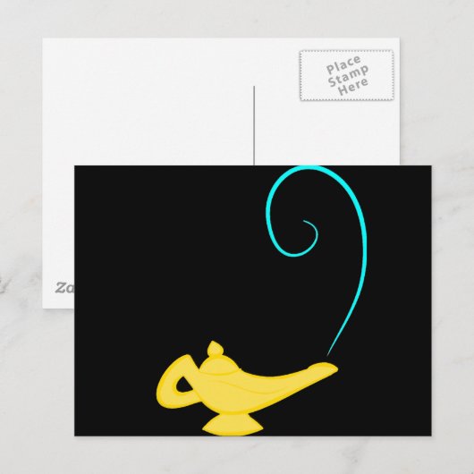 Genie Flasche Postkarte (Vorne/Hinten)