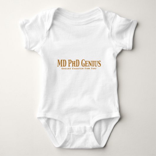 Genie-Geschenke MD PhD Baby Strampler (Vorderseite)