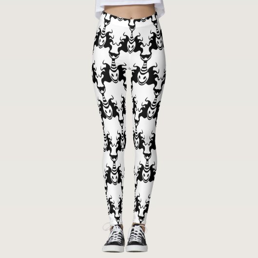 Genie Ghost kommt aus der Lampe Nahtloses Muster Leggings (Vorderseite)