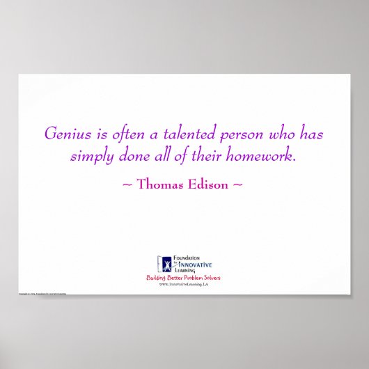 Genie = Hausaufgaben Poster (Vorne)