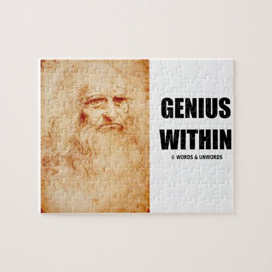 Genie innerhalb (Leonardo da Vinci-Selbstporträt) Puzzle (Horizontal)