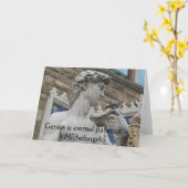 Genie ist ewige Geduld. - Michelangelo-Zitat Karte (Gelbe Blume)
