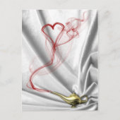 Genie Lamp mit Herz-Rauch - Postkarte (Vorderseite)