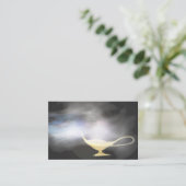 Genie Lamp Smoke Magic Magic Business Card Visitenkarte (Stehend Vorderseite)