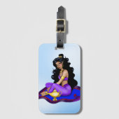 Genie Magic Carpet Lampe Blauer Himmel Gepäckanhänger (Vorderseite Vertikal)