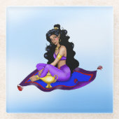 Genie Magic Carpet Lampe Blauer Himmel Glasuntersetzer (Vorderseite)