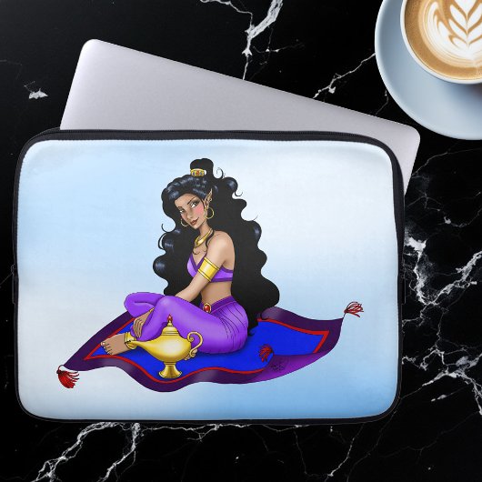 Genie Magic Carpet Lampe Blauer Himmel Laptopschutzhülle