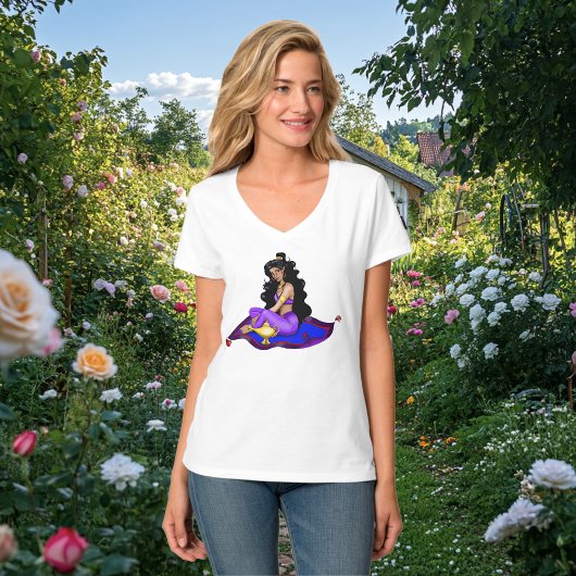 Genie Magic Carpet Lampe Blauer Himmel T-Shirt