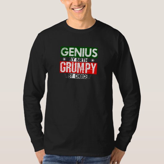 Genie nach der Geburt Grumpy nach Wahl T-Shirt (Vorderseite)