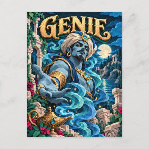 Genie, Paper Cut Monster Postkarte