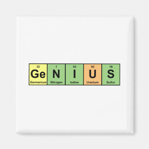 Genie - Periodensystem der Element-Produkte Magnet