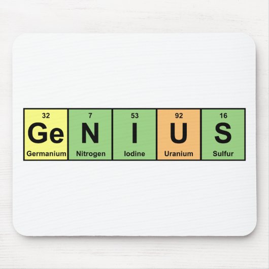 Genie - Periodensystem der Element-Produkte Mousepad (Vorne)