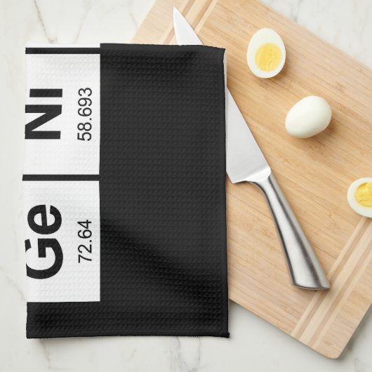 Genie-Periodensystem Geschirrtuch (Viertel Falte)