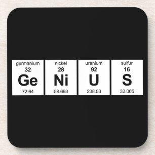 Genie-Periodensystem Getränkeuntersetzer