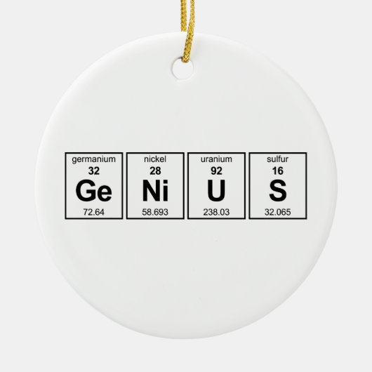 Genie-Periodensystem Keramik Ornament (Vorne)