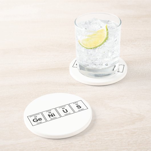 Genie-Periodensystem Sandstein Untersetzer (Seite)