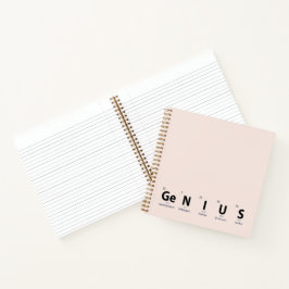'Genie' Periodensystem - Sanftes Rosé-Beige Notizblock