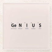'Genie' Periodensystem - Soft Blush Beige Glasuntersetzer (Vorderseite)