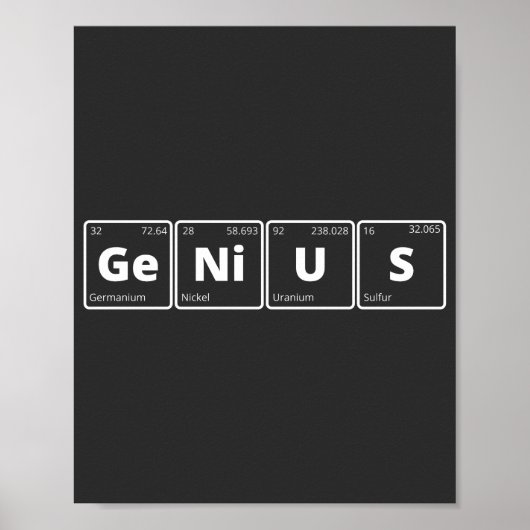 Genie - Periodische Tabelle Poster (Vorne)