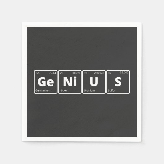 Genie - Periodische Tabelle Serviette (Vorderseite)