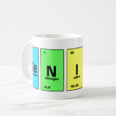 Genie-periodische Tabellen-Tasse Kaffeetasse (Vorderseite Links)