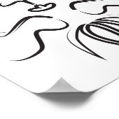 Genie Petal Hat Line Art Poster (Ecke)