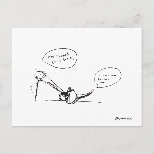 Genie Postkarte (Vorderseite)