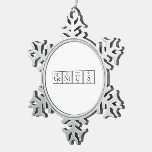 Genie Schneeflocken Zinn-Ornament (Rechts)