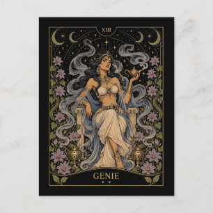 Genie, Sternen-Tarot-Kunst Postkarte