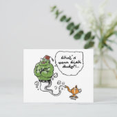 Genie von_der Lampe mit arabischem Text Postkarte (Stehend Vorderseite)