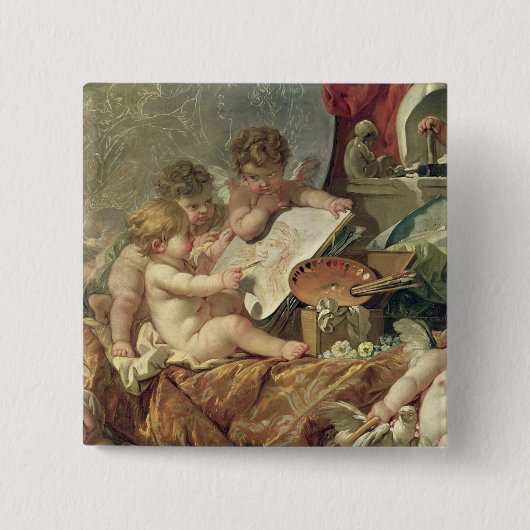Genie, welches die Künste, 1761 unterrichtet Button (Vorderseite)