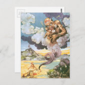 Genies Postkarte (Vorne/Hinten)